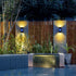 Solar Wall Lights Decorative Solar Fence Post Lights Solar Deck Lights Waterproof Garden Lights Outdoor Decorative LED for Garden Front Door Fence...
