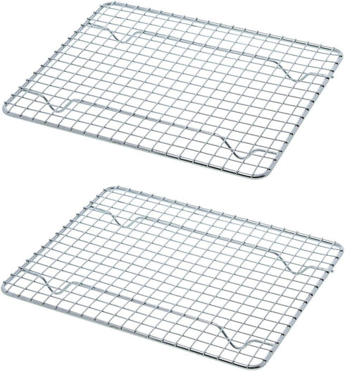 Goson Heavy Duty Stainless Stain Bakeware, Baking, Cooling, Oven Roasting, Broiler Rack, 8in by 10in, Cross Wire, Pack of 2, Compatible with Vario...