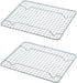 Goson Heavy Duty Stainless Stain Bakeware, Baking, Cooling, Oven Roasting, Broiler Rack, 8in by 10in, Cross Wire, Pack of 2, Compatible with Vario...