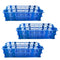 3 Packs Plastic Test Tube Rack, 21 Holes Lab Test Tube Rack Holder for 30mm Test Tubes, Blue, Detachable (21holes)...