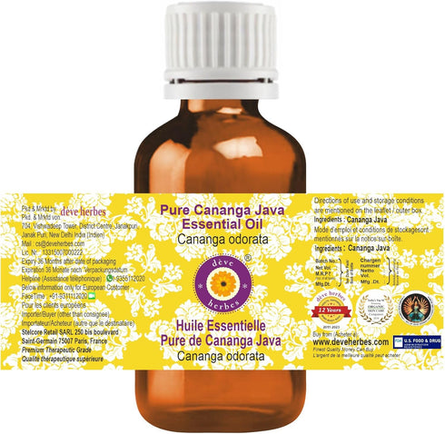 Deve Herbes Pure Cananga Java Essential Oil 15ml (0.50 oz)...