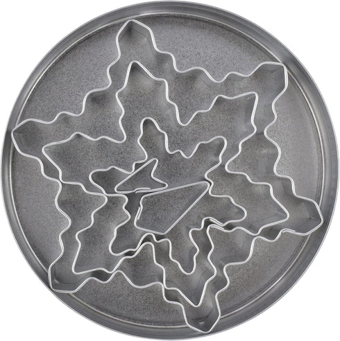 R&M International Snowflake Cookie Cutters, Assorted Designs and Accents, 5-Piece Set...