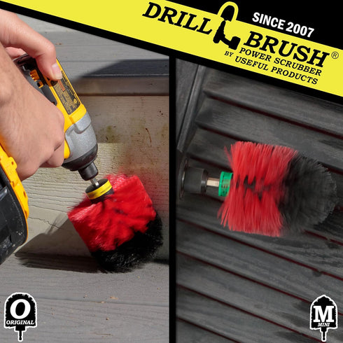 Outdoor - Cleaning Supplies - Garden - Patio - Deck - Stiff Bristle Drill Powered Brush Attachments - Spin Brush - Bird Bath - Garden Statues - Gn...