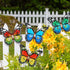 8 Pieces Metal Butterfly Wall Art Decor, 3D Butterfly Hanging Wall Decor Sculpture for Balcony Patio Living Room Garden Outdoor Fence Decoration (...