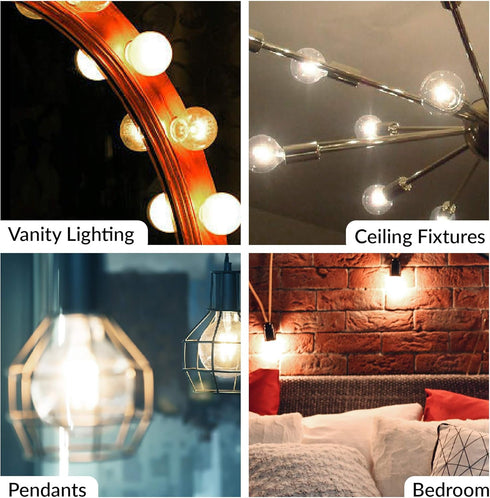 Simba Lighting LED Edison Vintage Vanity Globe Filament G25 (G80) 6W Dimmable 60W Equivalent (3 Pack) 120V Light Bulb for Bathroom Makeup Mirror, ...