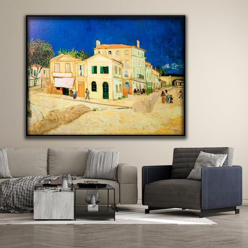 OKRA Van Gogh Wall Art - Yellow House Poster - Impressionist Portrait Art - Fine Art Home Decor - Famous Painting Reproductions - Bedroom Hallway ...