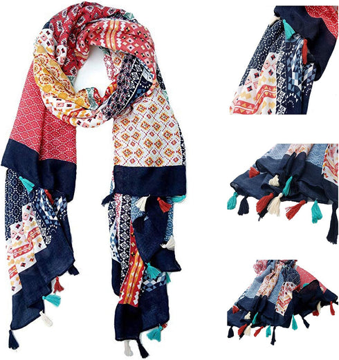 Ahyuan Scarves for Women Large Lightweight Floral Flower Spring Scarf Fashion Wrap Shawls Oversized Shawl Cape...