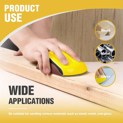 Sanding Block 1 PCS Hand Sander 5 Inch Hook and Loop Sanding Block 1 Pack Automotive Sanding Block for Woodworking,Furniture Making,DIY Handicraft...