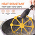 2PCS Magnetic Trivets for Hot Pots and Pans, Non-Slip Silicone Mats, Heat Resistant Magnetic Pads for Hot Dishes/Pots/Pans, Black & Red Double Sid...