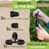Carpathen Drip Irrigation Fittings Pack - for Push-to-Connect Irrigation System - 3 x 3/4" to 1/2" Irrigation Tubing Faucet Adapter, 1 x 3Way Tee ...