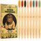 8 Count Biodegradable Bamboo Toothbrushes - Natural Toothbrush Value Pack - Extra Soft Toothbrush for Adults, Good for Sensitive Teeth and Gums...