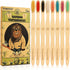 8 Count Biodegradable Bamboo Toothbrushes - Natural Toothbrush Value Pack - Extra Soft Toothbrush for Adults, Good for Sensitive Teeth and Gums...