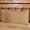 VHC Brands Burlap Pillow Sham Cover with Fringed Ruffle Cotton Farmhouse Decor Button...