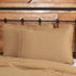 VHC Brands Burlap Pillow Sham Cover with Fringed Ruffle Cotton Farmhouse Decor Button...