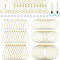 360Pcs Earrings Beading Hoop Set for Jewelry Making, with Earring Finding Teardrop Round Beading Hoop,Open Jump Rings,Earring Hooks and Backs, Ear...