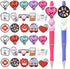 30pcs Silicone Focal Beads for Pens Silicone Focal Beads Bulk Cute Beaded Pen Decor Silicone Beads for Keychain Making,Nurse...