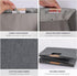 Fabric Storage Bin Box Foldable Cotton Linen Storage Basket with Wooden Handles Rectangular Cube Decorative Home Laundry Organizer Clothes Blanket...