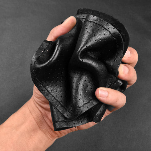 Top Genuine Leather Steering Wheel Cover with Anti-Slip Design, Soft Padding, Universal 15 Inch Auto Car Steering Wheel Stitch on Wrap...