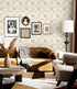 16.1"x118"Peel and Stick Wallpaper Boho White and Gold Wallpaper Leaf Textured Vintage Wallpaper Self Adhesive Wallpaper Removable Wallpaper Vinyl...