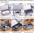 3 Pack 3.75 by 2.45 by 0.8 Inch Silver Metal Rectangular Empty Hinged Tins Box Containers with Lids Mini Portable Box Small Storage Kit, Home Orga...