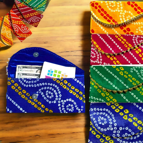 Pack Of 5 Money Envelopes For Cash Decorative Gotta Fabric Shagun Lifafa Gift Card Holder Lucky Cash Currency Holder Magnetic Tip Envelopes Weddin...