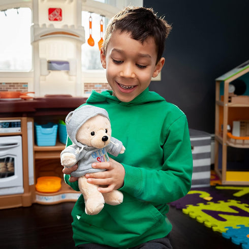 Ganz 9" Get Well Soon Teddy Bear with Gray Hoodie - Feel Better Gift for Kids & Women (Tan Nose Stuffed Animal)...