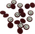 Wine Red Fabric Cloth Covered with Metal Shank Round Buttons for Suits Gowns Blouses Shirts DIY Sewing 15mm(0.6 Inch) 20Pc...