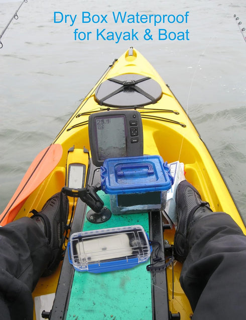 Dry Box Waterproof Box for Kayaking Boat Waterproof Phone Box Small Waterproof Container Watertight Storage Box Diving Dry Case (Blue)...