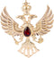 Double Headed Eagle with Winged Stone Detailing Lapel Pin Jacket Gift Party Shirt Collar,Costume Pin Accessories for Men Brooch...