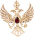 Double Headed Eagle with Winged Stone Detailing Lapel Pin Jacket Gift Party Shirt Collar,Costume Pin Accessories for Men Brooch...