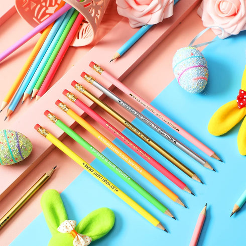 20 Pcs Inspirational Pencils Compliment Pencils with Motivational Sayings #2 Pencils Back to School Pencils Cute Fun Pencils for Kids Girls Studen...