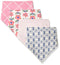 Touched by Nature Unisex Baby Organic Cotton Bandana Bibs, Flower, One Size...