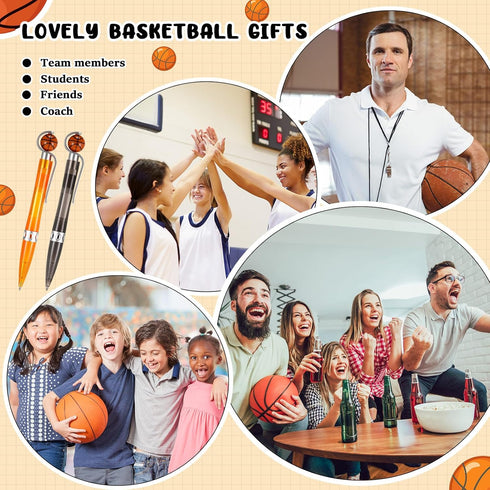 20 Pcs Basketball Pen Sports Ballpoint Pens Basketball Party Favors Basketball Souvenirs Black Ink Writing Pen for Office Desk Fun School Statione...