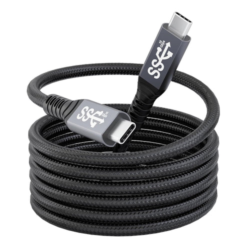 10FT USB-C 3.1 Gen 2 Cable 10Gbps Data Transfer, 60Hz Video Output, 4K Display,100W(5A),USB C Video Monitor Cable 100W PD Fast Charging Compatible...