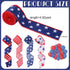 4 Rolls 4th of July Wired Ribbon 20 Yard Red White Blue Decorative Ribbon Patriotic Stars Stripes Edge Ribbons for Independence Day Bows DIY Wreat...