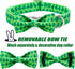 2023 NEW St.Patrick's Day Dog Collar with Bow Tie-Babole Pet, Cute Clover male Dog Collar with Safety Metal Buckle Adjustable Puppy Collars for Sm...