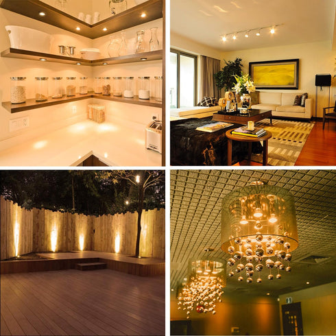MR16 Halogen Bulb 35W Dimmable 12V GU5.3 Bi-pin Base Spotlight with Long Lifespan, 6 Pack MR16 Bulbs with Clear Glass Cover for Landscape Lights, ...