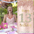 Happy 13th Birthday Door Banner Backdrop Decorations for Girls, Pink Rose Gold 13 Birthday Party Door Cover Sign Supplies, Thirteenth Year Old Bir...