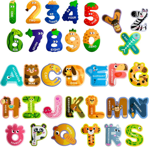 EHR Magnetic Letters and Numbers,Colorful ABC Animal Alphabet Fridge Magnets,Educational Spelling Learning Game Toys for Kids,Toddlers 3 4 5 Years...