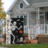 Louise Maelys Halloween Skull Garden Flag 12x18 Double Sided, Burlap Small Spooky Welcome Halloween Pumpkin Bat Yard House Flags Seasonal Holiday ...