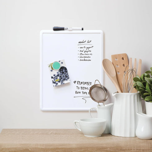 U Brands Contempo Magnetic Dry Erase Board, 11”x14”, White Modern Frame, Includes Magnet and Marker...
