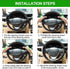 Steering Wheel Cover Black - Massage Grip Silicone Steering Wheel Covers Anti-Slip Universal Car Steering Wheel Cover for Men Women Driving Fatigu...