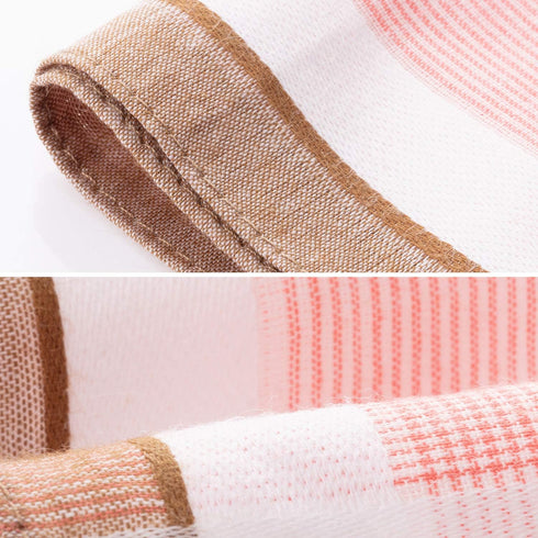 24 Pieces Cotton Men's Handkerchief Plaid Handkerchief for Men Soft Gift Set for Father Husband Boyfriend, One Size...