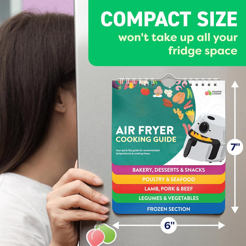 Air Fryer Cheat Sheet Magnets Cooking Guide Booklet - Air Fryer Cookbooks - Air Fryer Liners - Air Fryers Kitchen Gifts Gadgets 2025 - Air Fryer A...