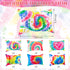 Hillban 18 Pcs Tie Dye Makeup Bags Rainbow Cosmetic Bag with Zipper Tie Dye Travel Toiletry Pouch for Retro 70s 80s Party Accessories Goodie Bags ...