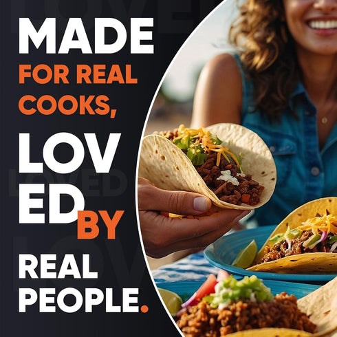 Taco Seasoning Mix Spicy Chili Powder - Gluten Free & Low Sodium Mexican Seasoning Blend for Taco Tuesday Night. Fajita & Burrito Spicy Seasonings...