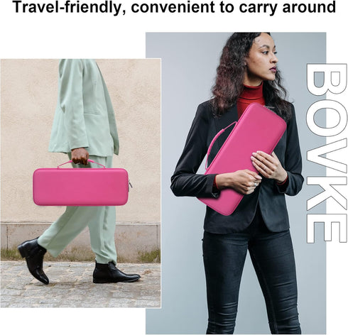 BOVKE Hard Carrying Case Waterproof Storage Holder Carrier, Rose...