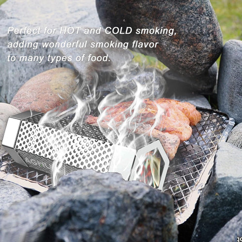 Smoke Tube, Premium 6 inches Stainless Steel Pellet Smoker Tube with Cleaning Brush for All Grill or Smoker, Hot or Cold Smoking...