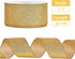 YAMA Glitter Wired Ribbon, Gold, 2-1/2 inch x 20 Yards, for Christmas, Gift Wrapping, Wreath, Crafts, Bow Making and Party Decoration...