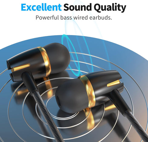 Kirababy Earbuds Wired with Microphone, 5 Pack Wired Headphones with Powerful Heavy Bass, High Definition, Earphones Wired 3.5mm Jack......